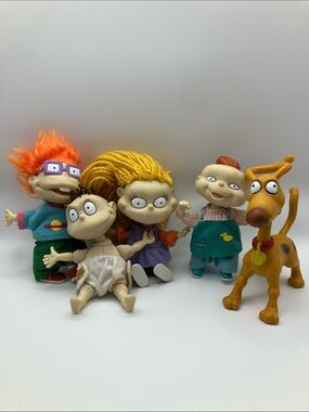 Vintage 90s Mattel Rugrats Figures Lot Tommy Chucky Angelica Phil Spike Toy